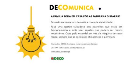 Recomendações da DECO para evitar faturas elevadas