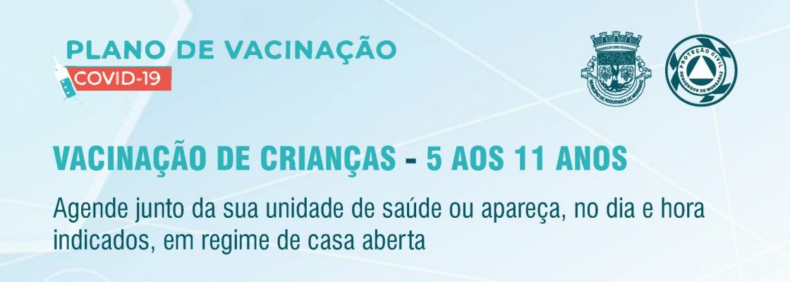 Vacinação de crianças dos 5 aos 11 anos