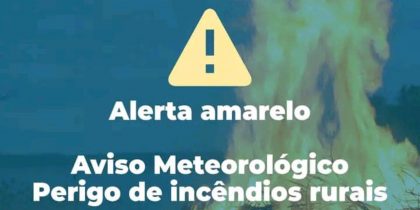 Aviso meteorológico: perigo de incêndios rurais