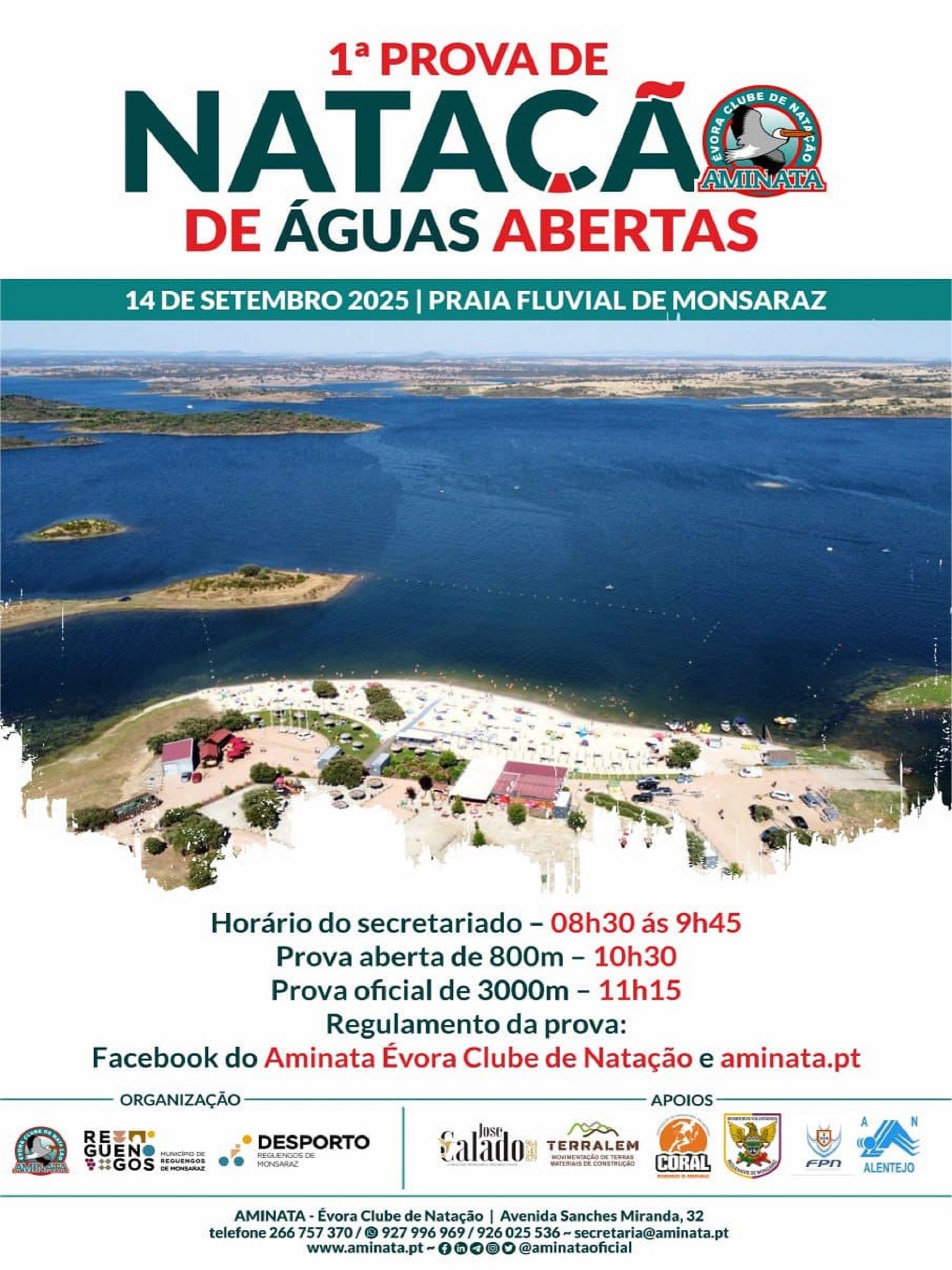 1ª Prova de Natação de Águas Abertas na Praia Fluvial de Monsaraz