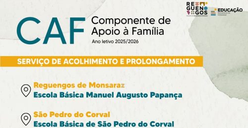 Inscrições na CAF para o ano letivo 2025/2026