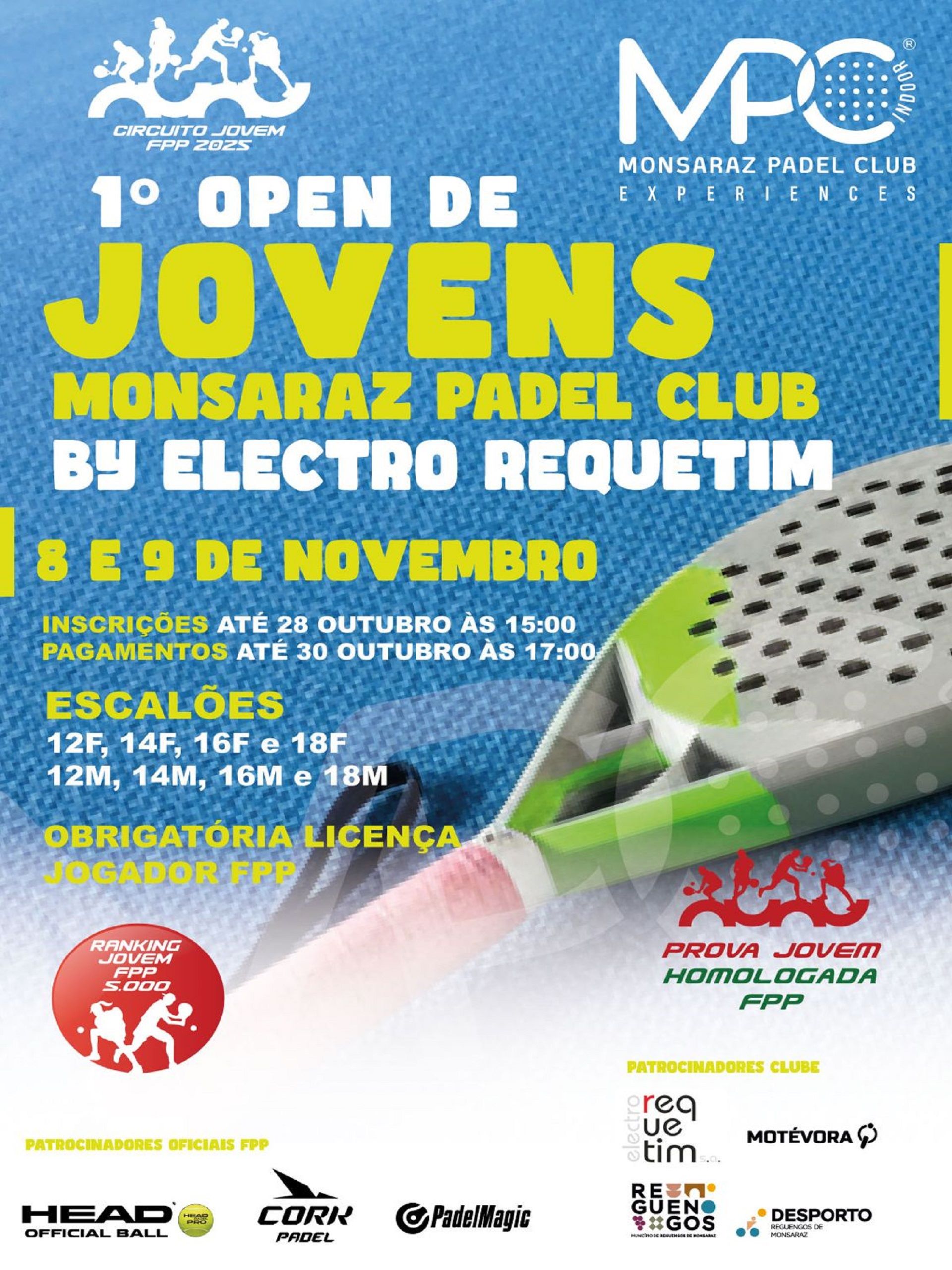 1.º Open de Jovens Monsaraz Padel Club by Electro Requetim