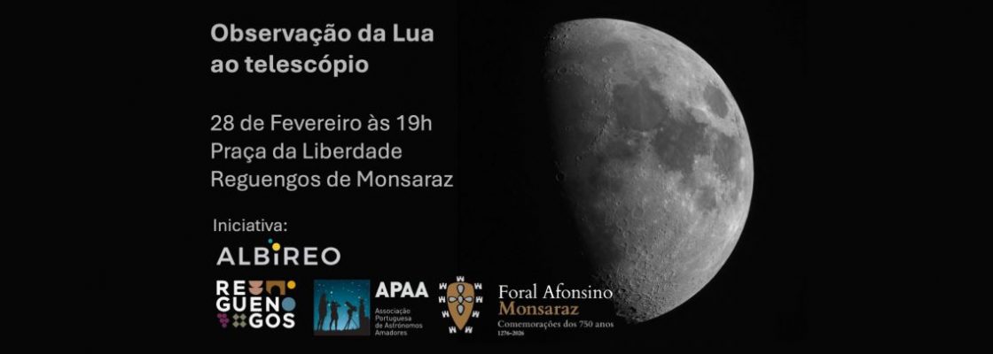 Arquivado: Observação da lua ao telescópio em Reguengos de Monsaraz