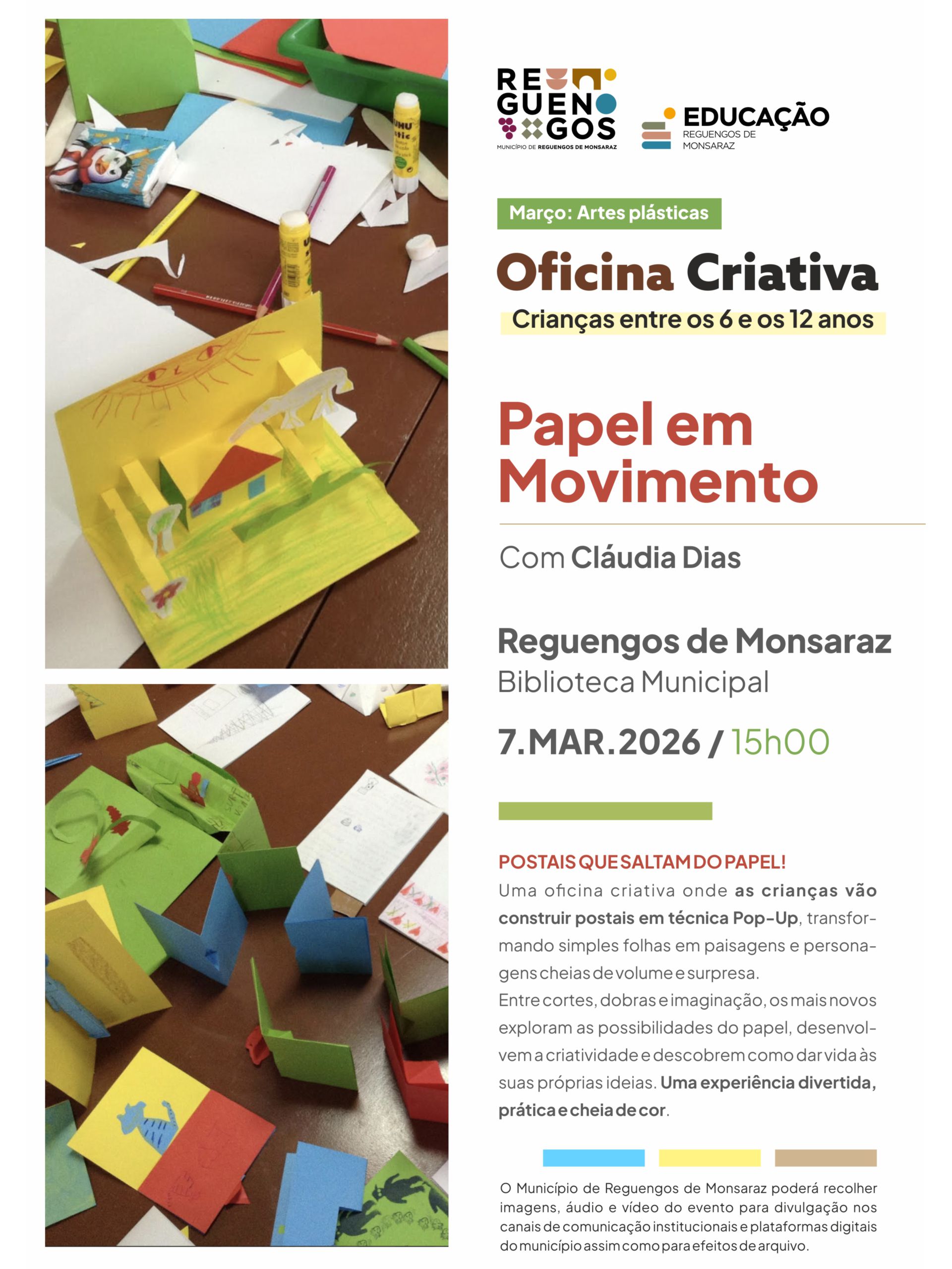 Oficina Criativa: Papel em Movimento