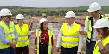 Visita do Ministro da Agricultura e Mar às obras do Circuito Hidráulico de Reguengos de Monsaraz