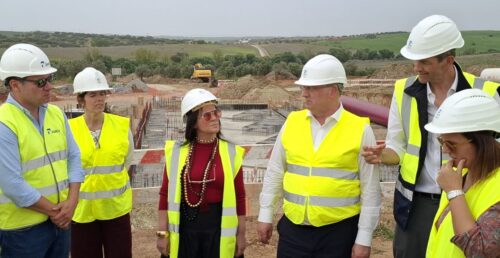 Visita do Ministro da Agricultura e Mar às obras do Circuito Hidráulico de Reguengos de Monsaraz