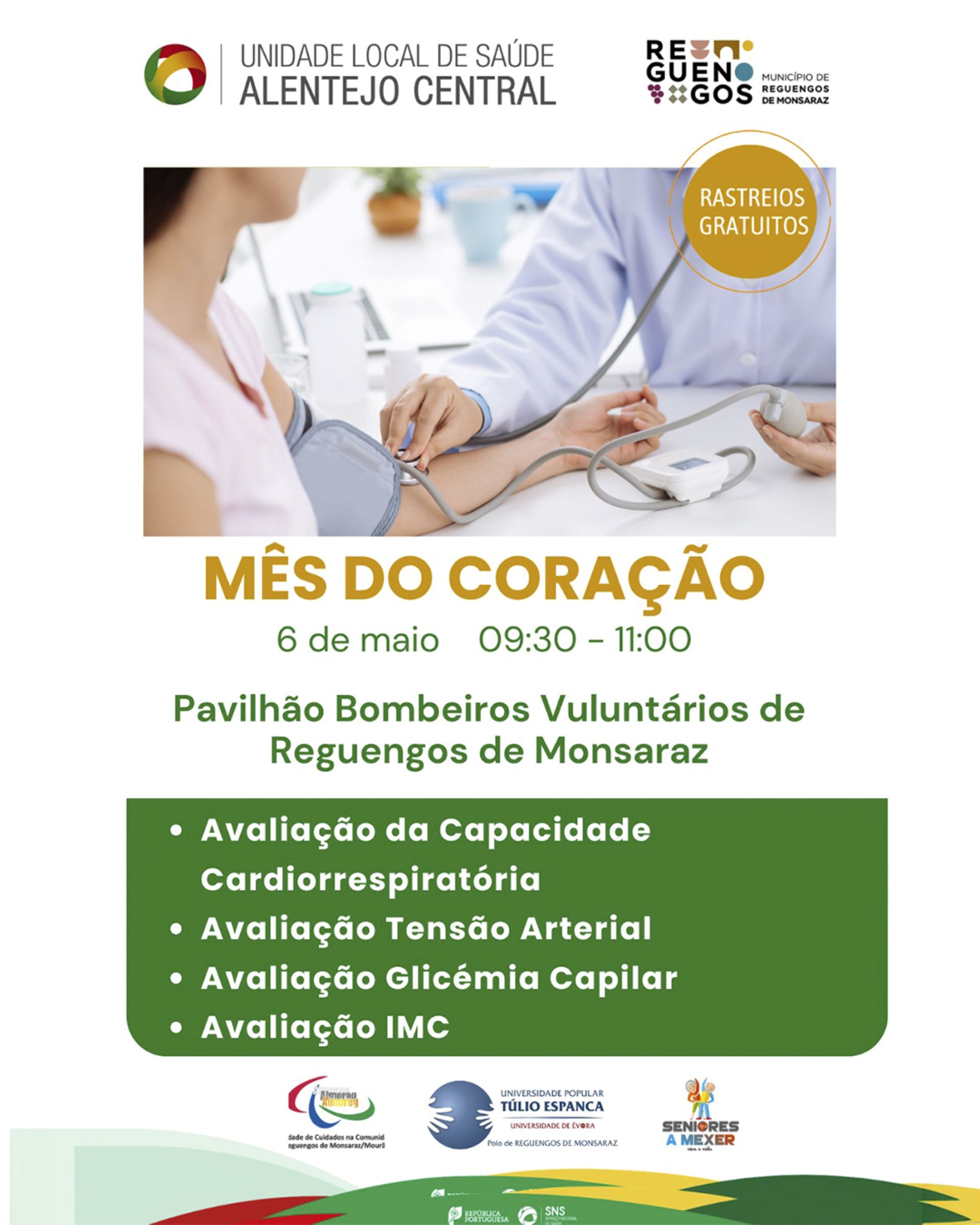 Mês do Coração: Rastreios Gratuitos em Reguengos de Monsaraz