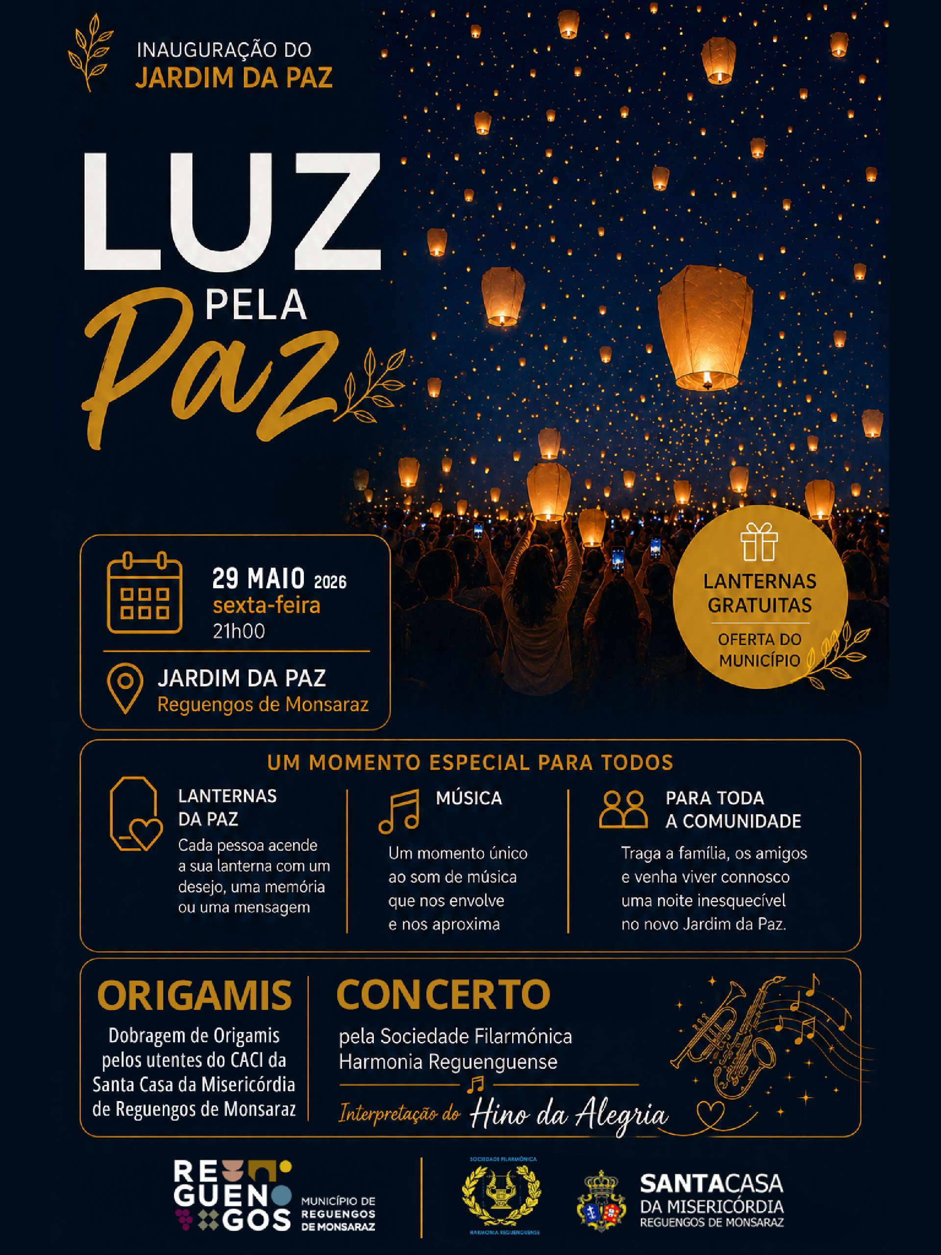 Luz pela Paz | Inauguração do Jardim da Paz em Reguengos de Monsaraz