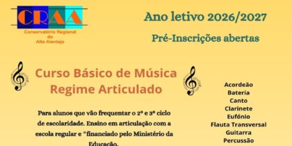 1ª fase | Candidaturas ensino artístico especializado da música (regime articulado)