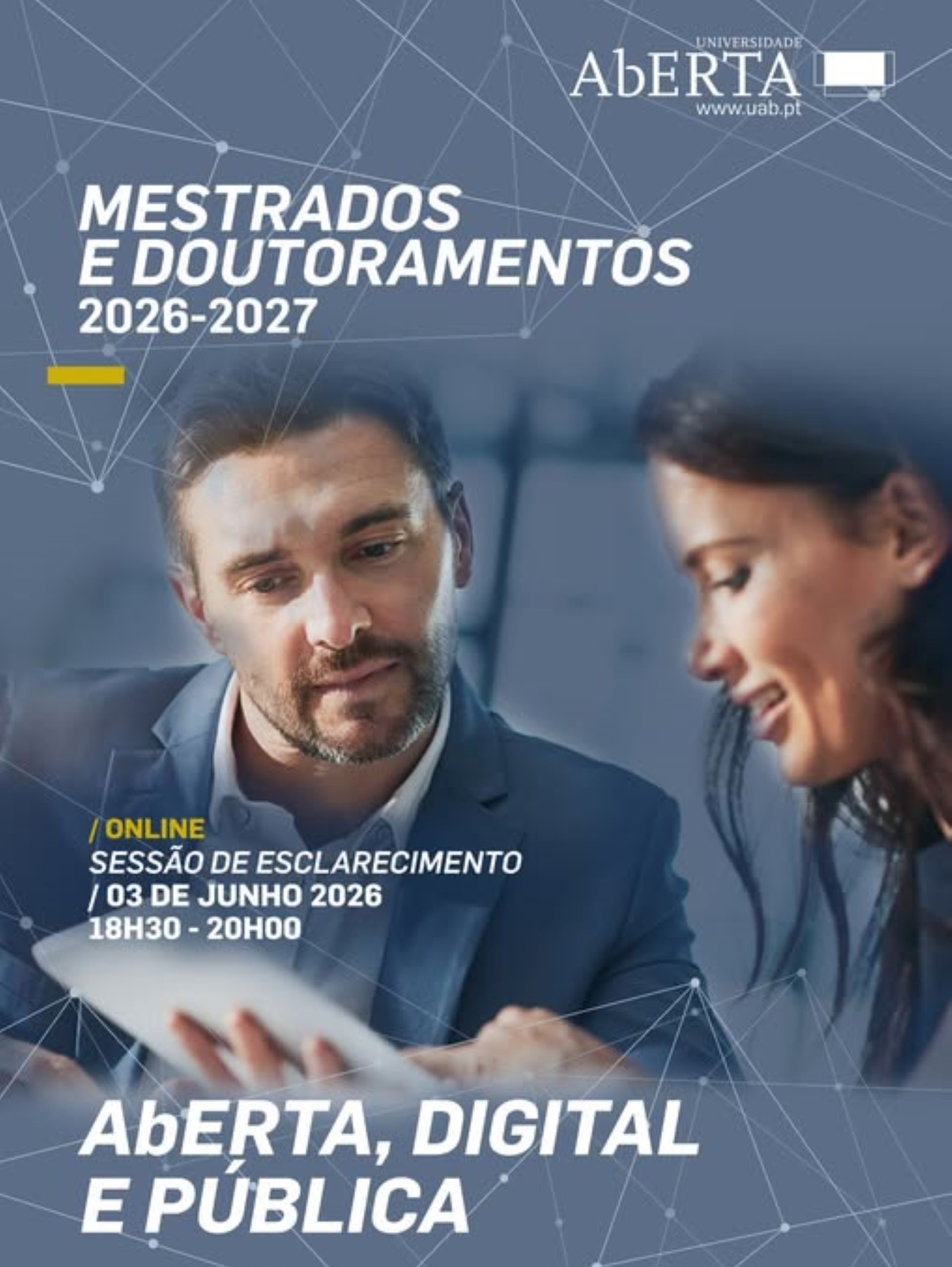 Sessão de esclarecimento sobre candidaturas a mestrados e doutoramentos na Universidade Aberta