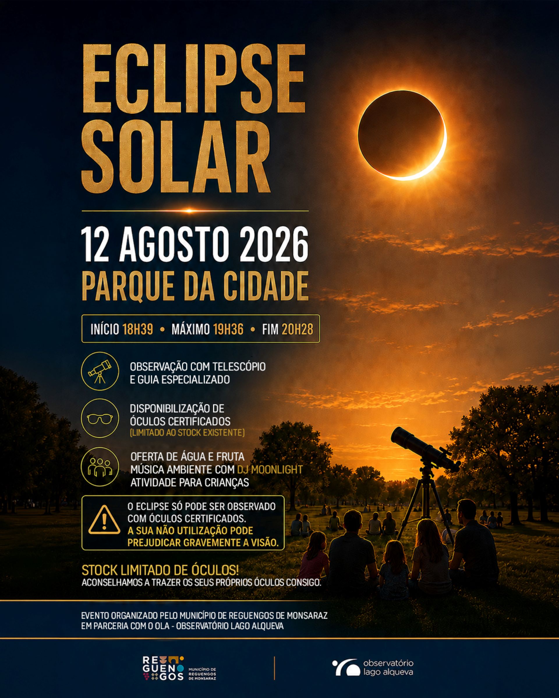 Eclipse Solar no Parque da Cidade – 12 de agosto