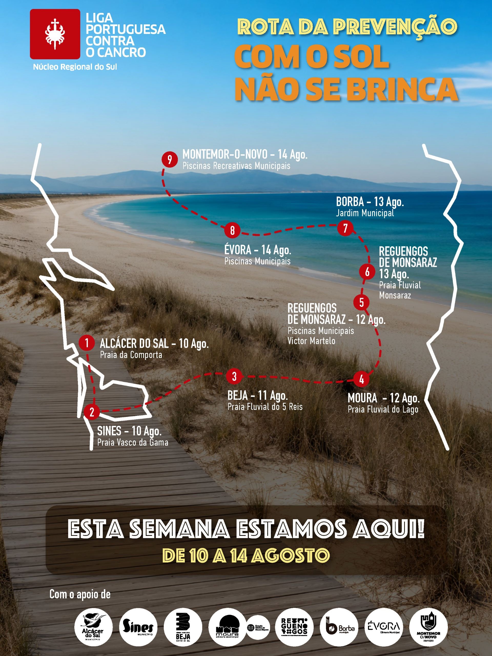 Rota da Prevenção – Com o Sol Não Se Brinca em Reguengos de Monsaraz | 12 e 13 de agosto