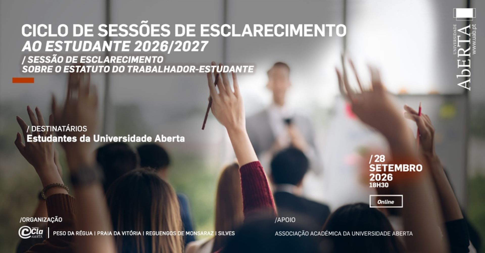UAb | Sessão de Esclarecimento sobre o Estatuto do Trabalhador-Estudante