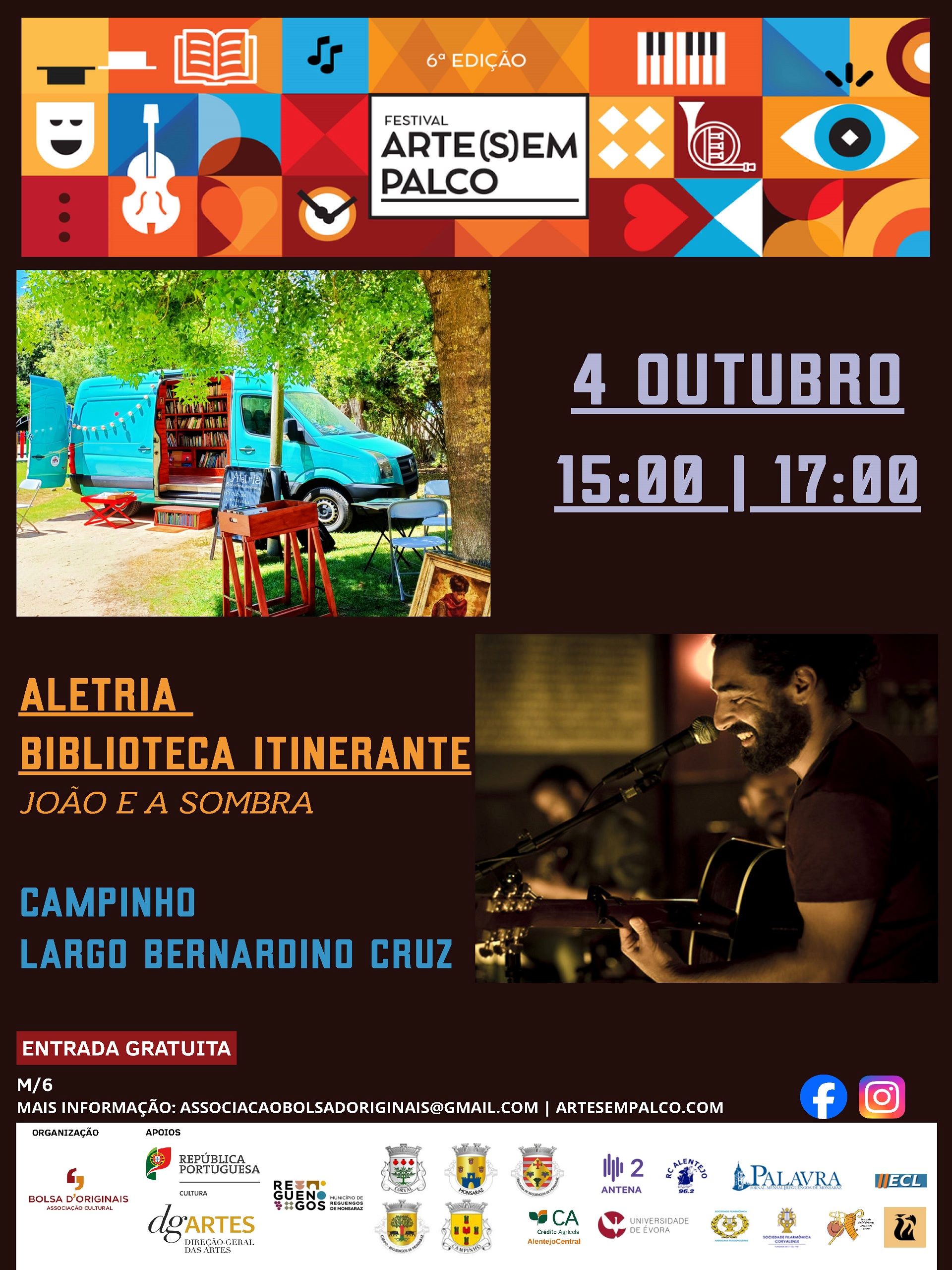 Festival Arte(s)em Palco | Aletria Biblioteca Itinerante e João e a Sombra – “Outra Coisa Qualquer”