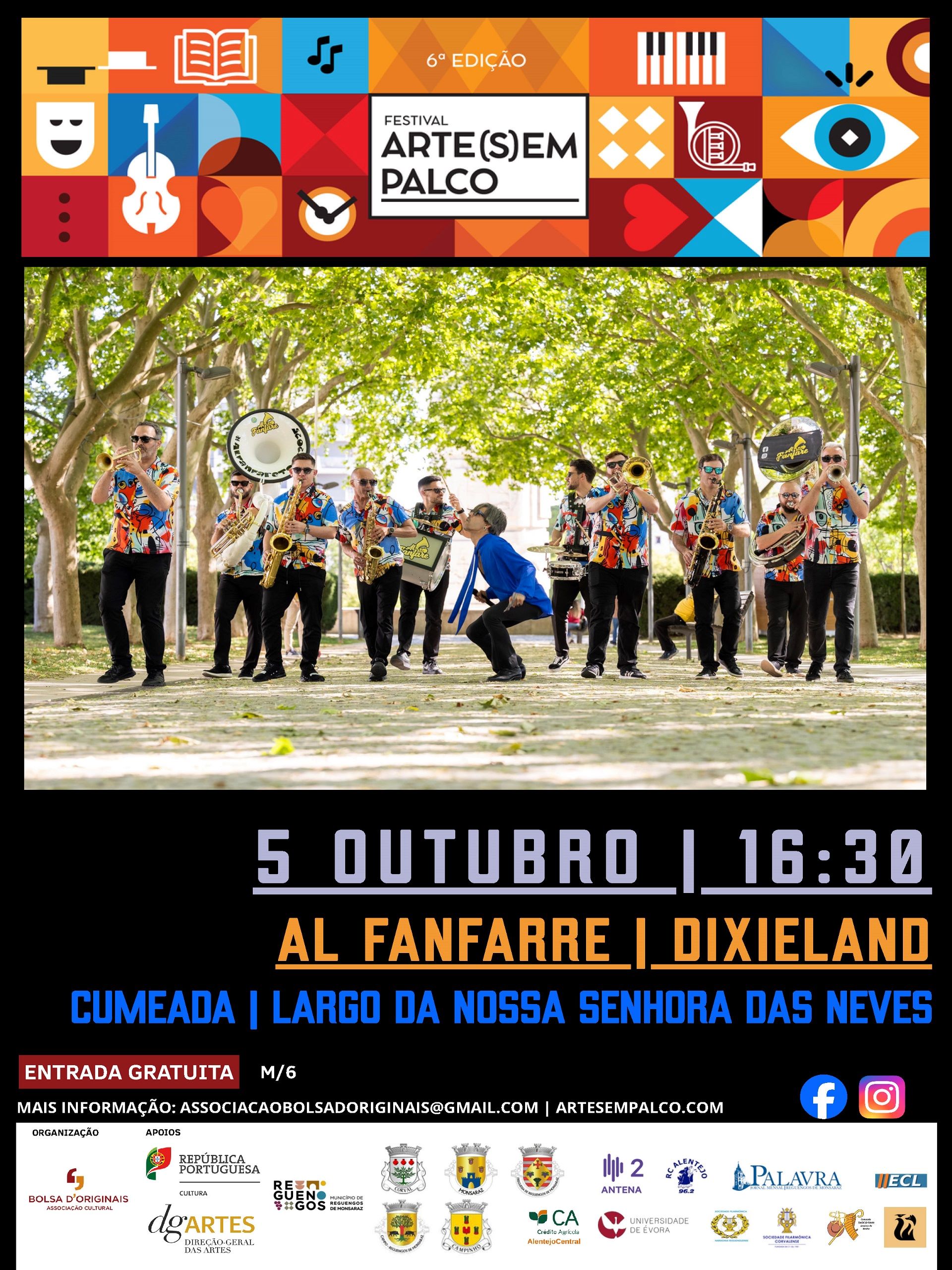 Festival Arte(s)em Palco | Al‑Fanfarre – “Dixieland” em Cumeada