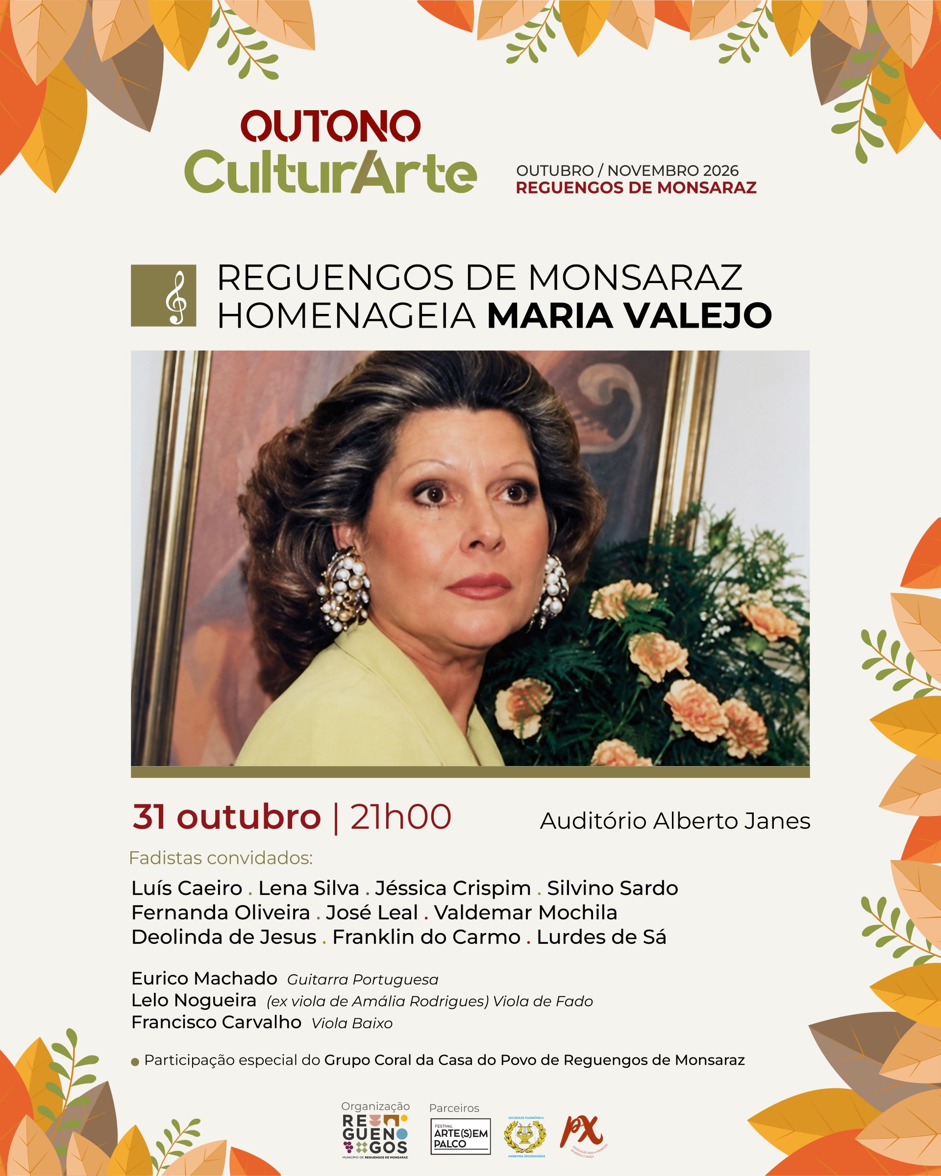 Outono CulturArte 2026 | Homenagem a Maria Valejo » fado